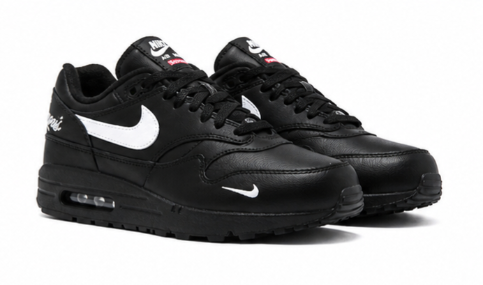 Nike x Supreme Air Max 1 '87 SP Black White Men's size 10