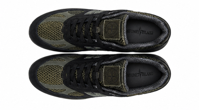 Stone Island x New Balance 991v2 Black Olive Men's size 9 & 10