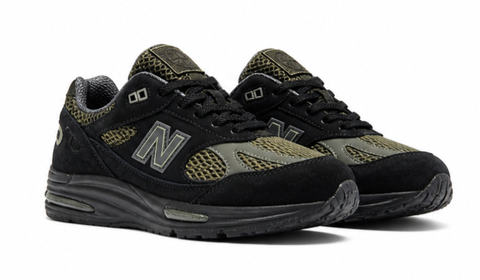 Stone Island x New Balance 991v2 Black Olive Men's size 9 & 10