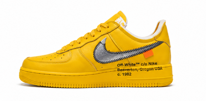 Off-White x Nike Air Force 1 Low University Gold Men's size 9 & 10