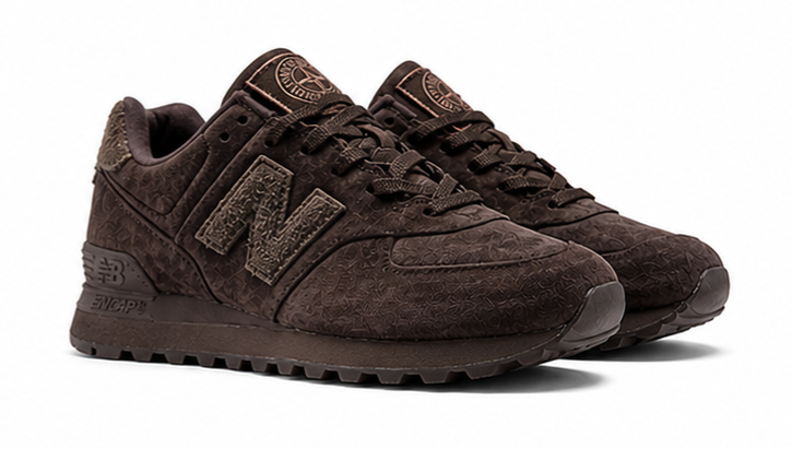 Stone Island x New Balance 574 Legacy – Ghost Dark Brown Men's size 9
